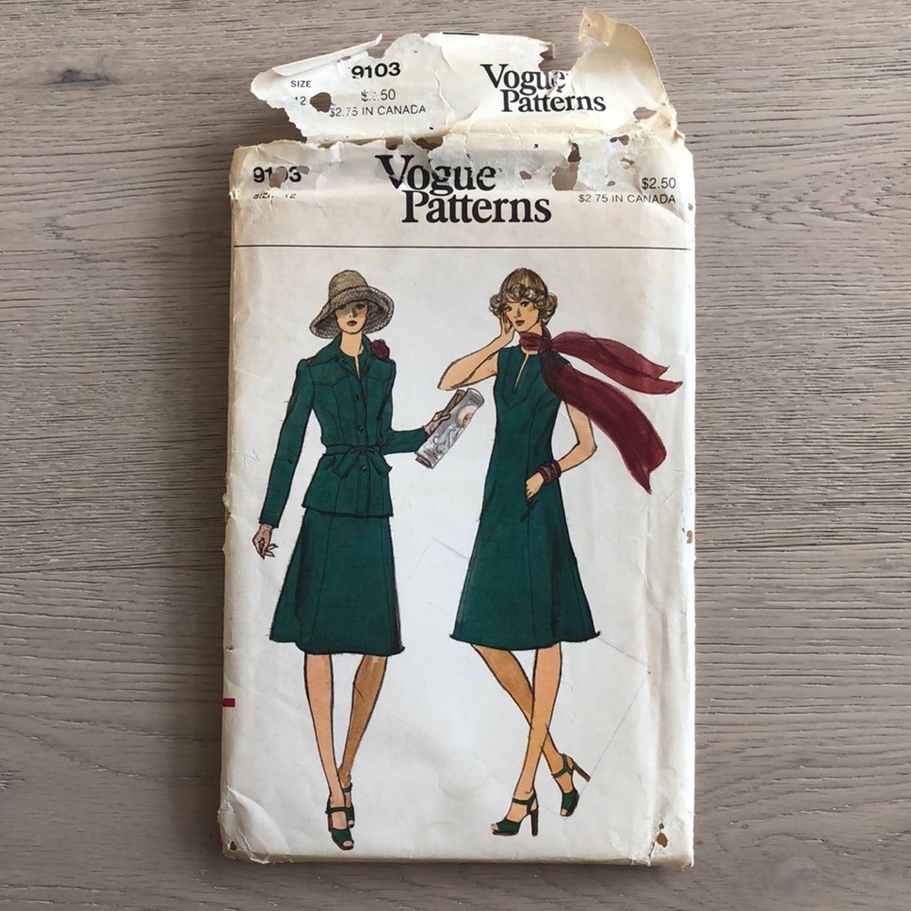 3/$30 Vogue Sewing Pattern Vintage V9103